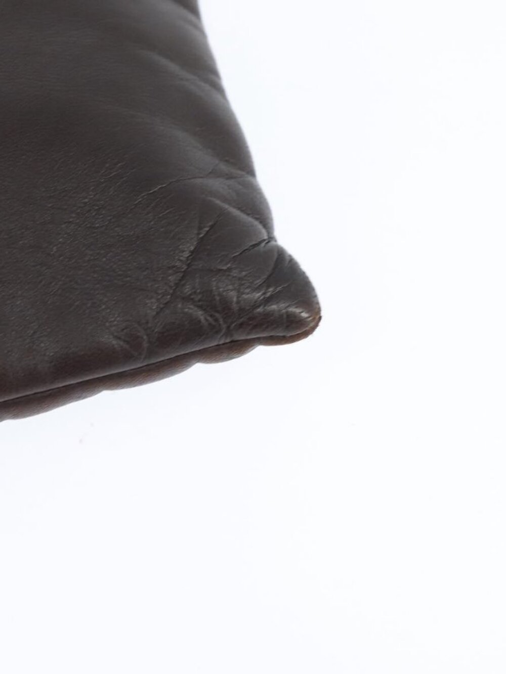 Authentic LOEWE Anagram Pouch Shoulder Bag Leather Dark Brown - Picture 8 of 16